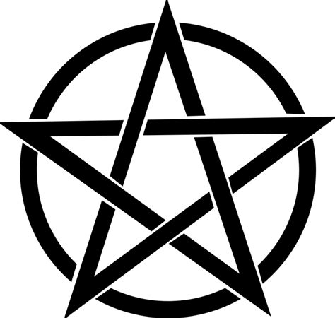 Black magic pentagram